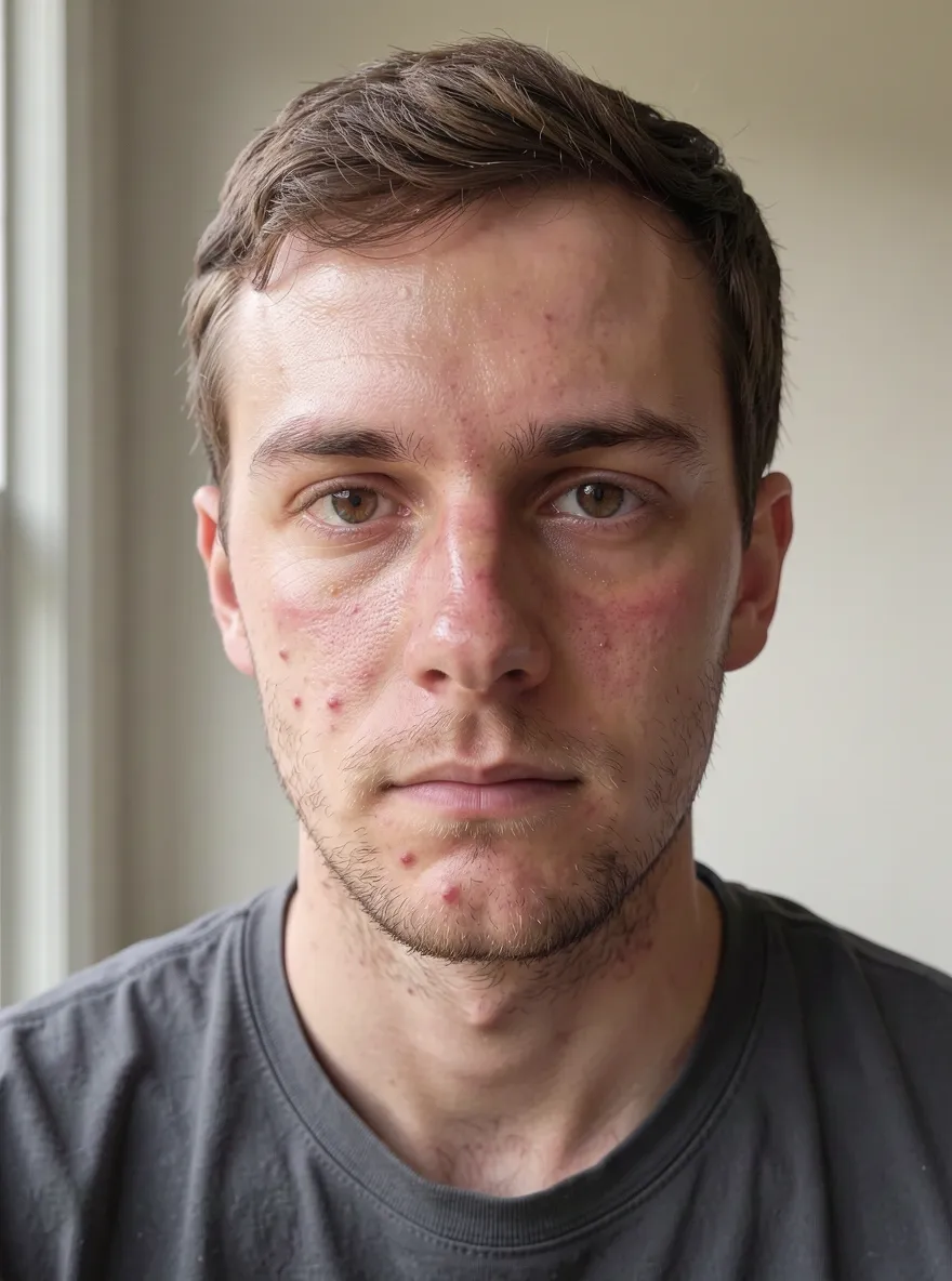 Natural skin retouch input: portrait