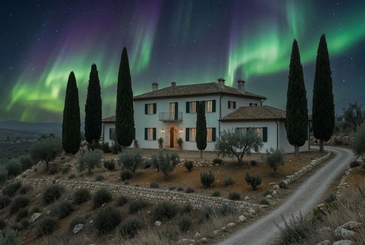 Sky replacement example: Aurora