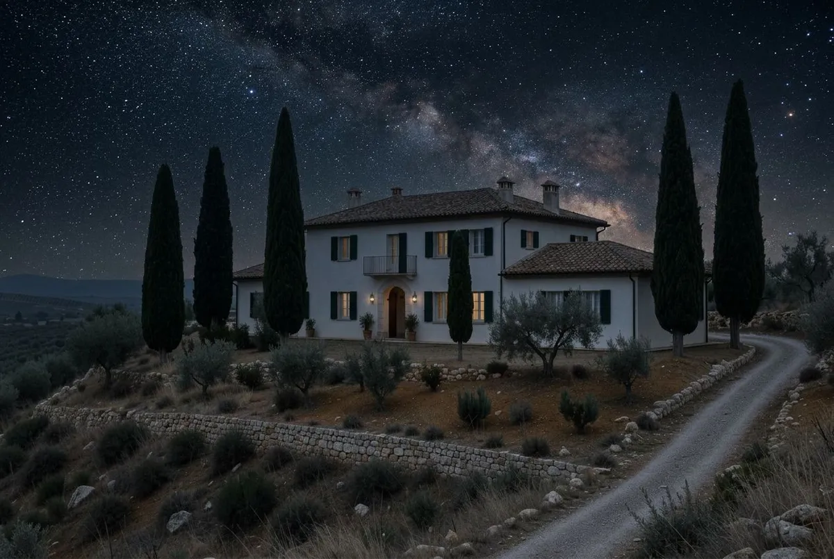 Sky replacement example: Starry night